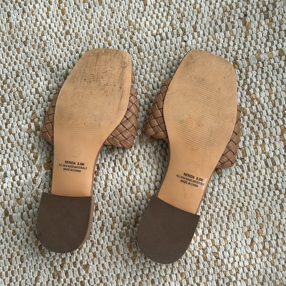 Rachel Zoe Nerida woven slide on sandals nude/tan size 8.5 - Picture 4 of 6